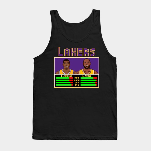 Jam Session - Los Angeles Lakers - LeBron & Magic Tank Top by Docker Tees